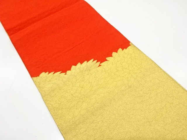 アンティーク　菊模様織り出し名古屋帯（着用可）